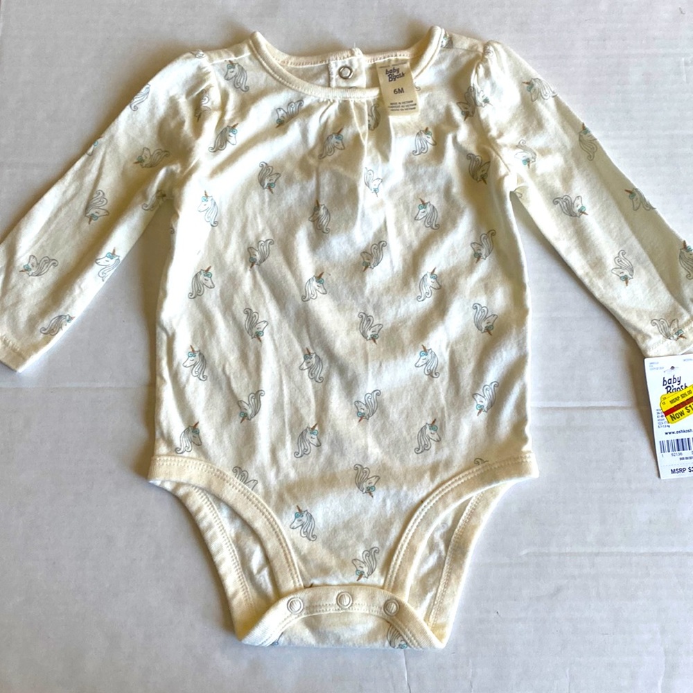 Oshkosh baby girl long sleeve bodysuit 6m